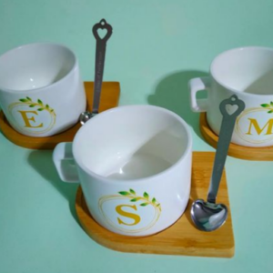 Mini Mug Blanco con Cuchara Personalizado