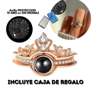 Anillo Te Amo 100 Idiomas incluye caja de regalo