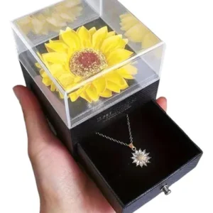 Collar Girasol Giratorio Caja Girasol