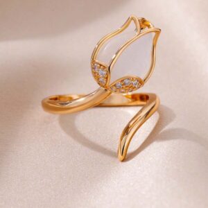 Anillo Flor Tulipan Colores
