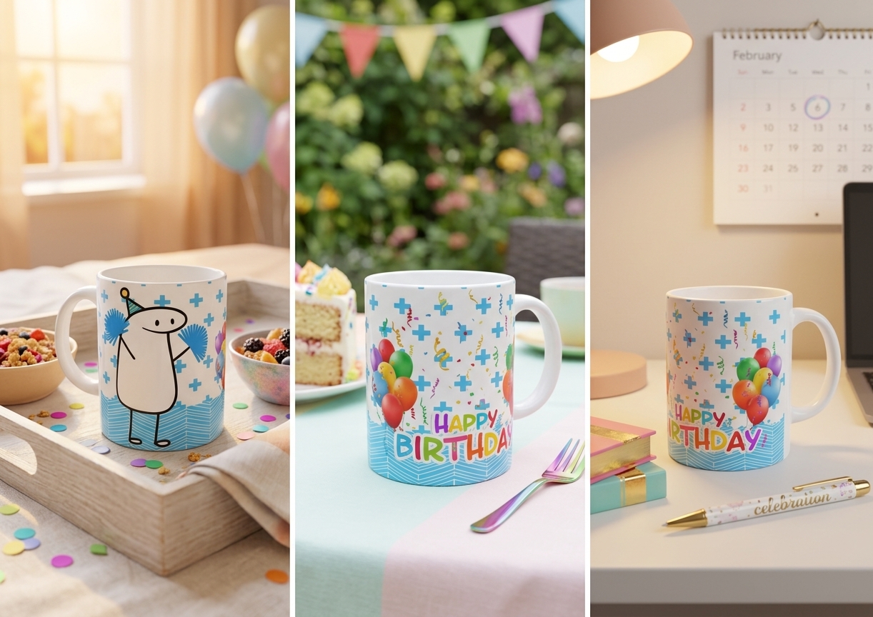 Mug Flork Para Cumpleaños - Imagen 6